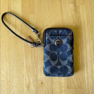 Denim Coach Wristlet NWOT